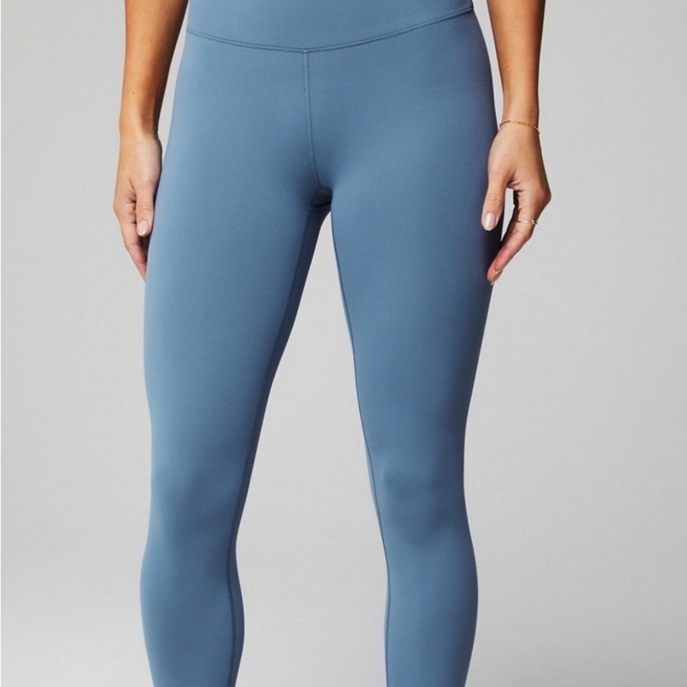 Fabletics Blue High-Waist Crisscross Pocket Leggings - Picture 4 of 7